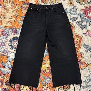 Levi's Premium Black High Waist Wide-Leg Women's Jeans